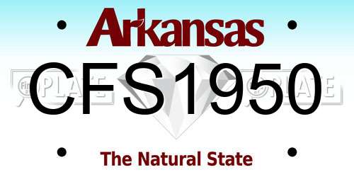 CFS1950 Arkansas License Plate