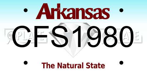 CFS1980 Arkansas License Plate
