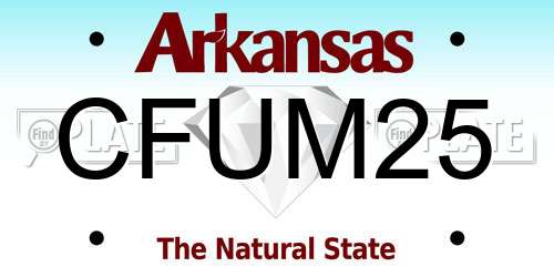 CFUM25 Arkansas License Plate