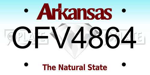 CFV4864 Arkansas License Plate