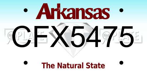 CFX5475 Arkansas License Plate