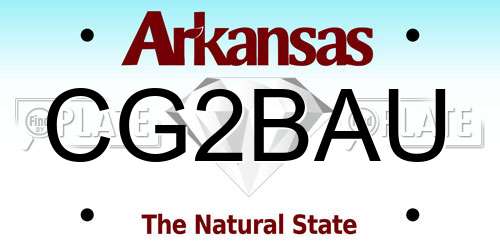 CG2BAU Arkansas License Plate