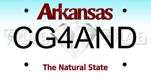 CG4AND Arkansas License Plate