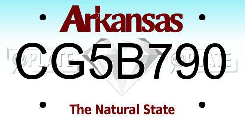 CG5B790 Arkansas License Plate