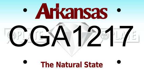 CGA1217 Arkansas License Plate