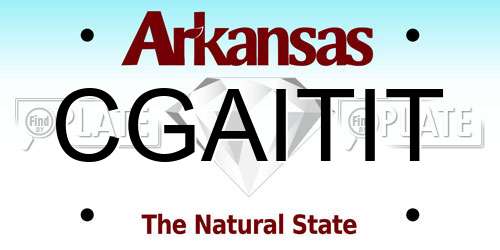 CGAITIT Arkansas License Plate