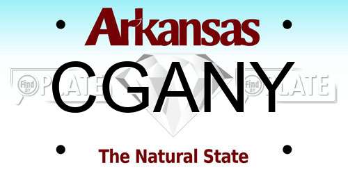 CGANY Arkansas License Plate