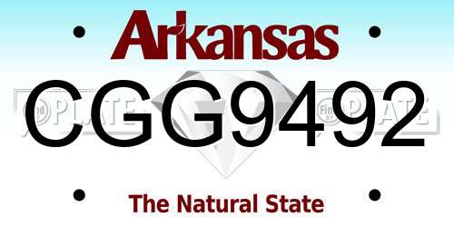 CGG9492 Arkansas License Plate