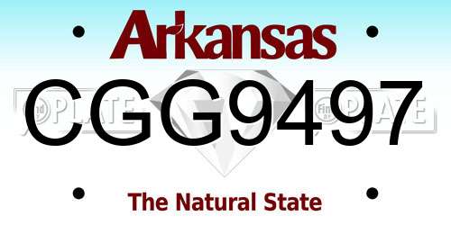 CGG9497 Arkansas License Plate
