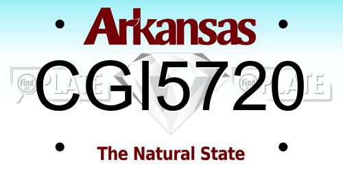 CGI5720 Arkansas License Plate