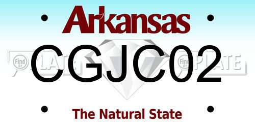 CGJC02 Arkansas License Plate