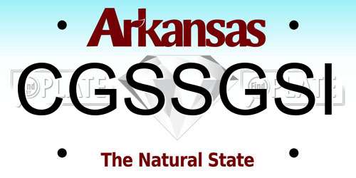 CGSSGSI Arkansas License Plate