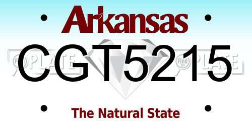 CGT5215 Arkansas License Plate