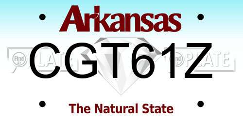 CGT61Z Arkansas License Plate