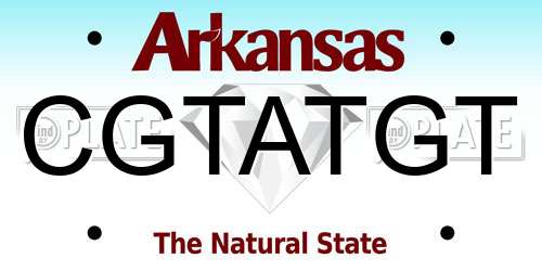 CGTATGT Arkansas License Plate