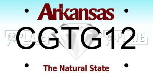 CGTG12 Arkansas License Plate