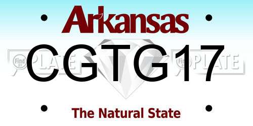 CGTG17 Arkansas License Plate