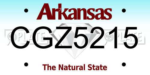 CGZ5215 Arkansas License Plate