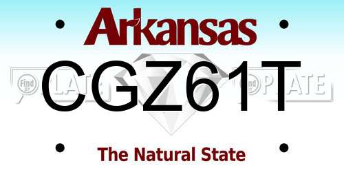 CGZ61T Arkansas License Plate