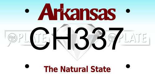 CH337 Arkansas License Plate