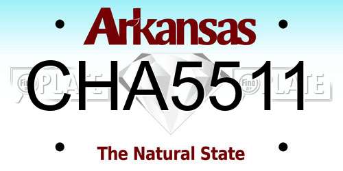 CHA5511 Arkansas License Plate