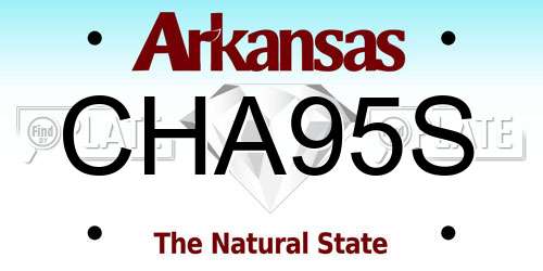 CHA95S Arkansas License Plate