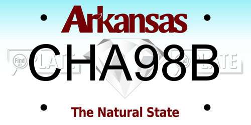 CHA98B Arkansas License Plate