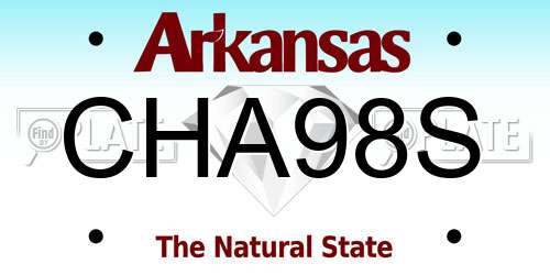 CHA98S Arkansas License Plate