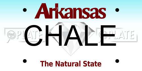 CHALE Arkansas License Plate