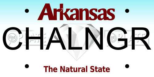 CHALNGR Arkansas License Plate