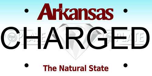 CHARGED Arkansas License Plate