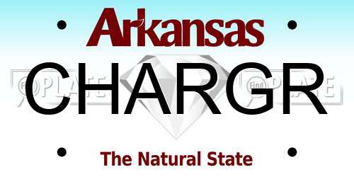 CHARGR Arkansas License Plate