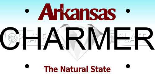 CHARMER Arkansas License Plate