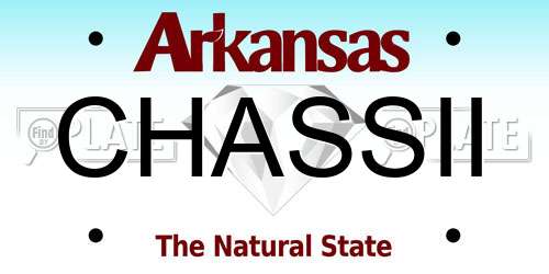 CHASSII Arkansas License Plate