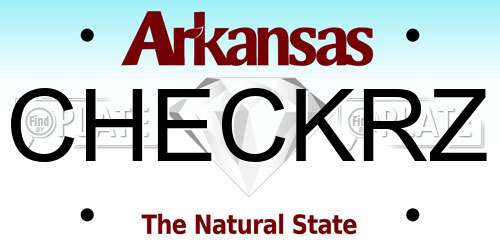 CHECKRZ Arkansas License Plate