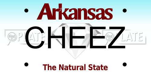 CHEEZ Arkansas License Plate