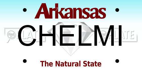 CHELMI Arkansas License Plate