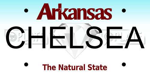 CHELSEA Arkansas License Plate