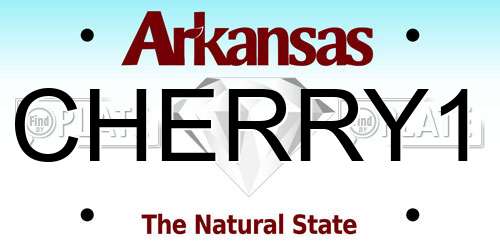 CHERRY1 Arkansas License Plate