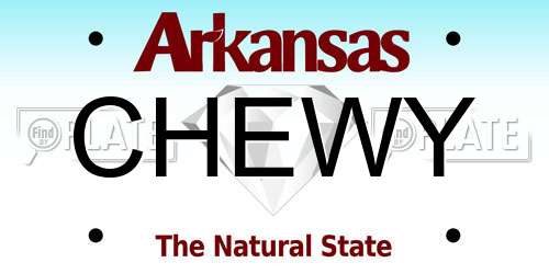 CHEWY Arkansas License Plate