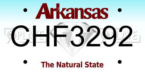 CHF3292 Arkansas License Plate