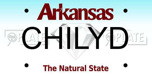 CHILYD Arkansas License Plate