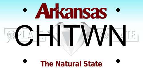 CHITWN Arkansas License Plate
