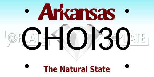 CHOI30 Arkansas License Plate