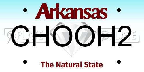 CHOOH2 Arkansas License Plate