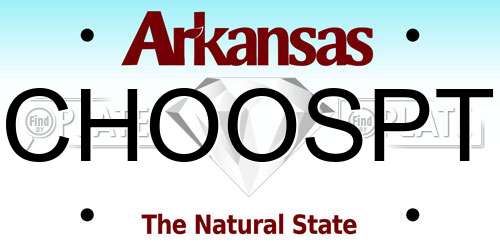 CHOOSPT Arkansas License Plate