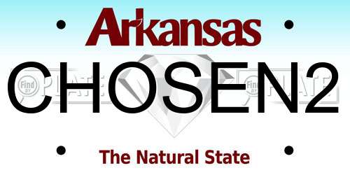 CHOSEN2 Arkansas License Plate
