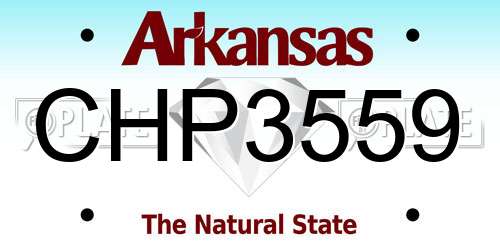 CHP3559 Arkansas License Plate