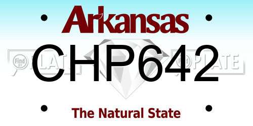 CHP642 Arkansas License Plate
