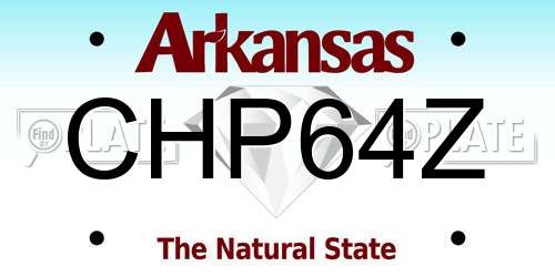 CHP64Z Arkansas License Plate
